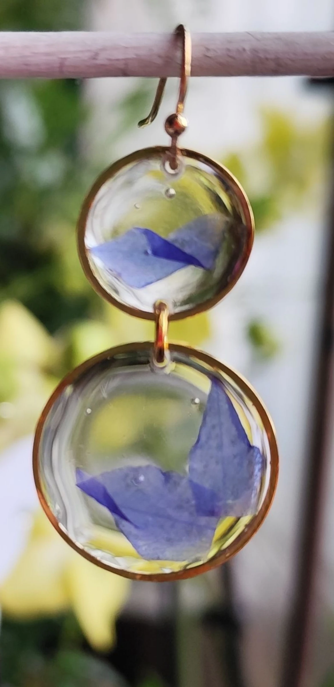 Pendientes Borago natural